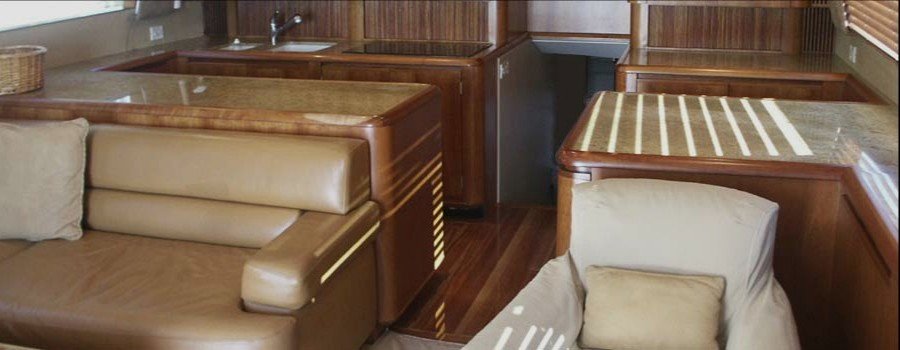 Custom Interior Yacht Remodeling Refit Varnish